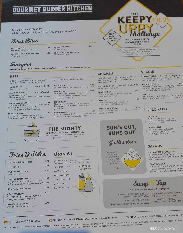 Recensione Gourmet Burger Kitchen - Londra